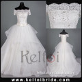 Lace Off the Shoulder Long Train Princess Wholesale Wedding Dress 2015